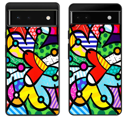 Romero Britto Wallpaper Google Pixel 6 | 6A | 6 Pro Case