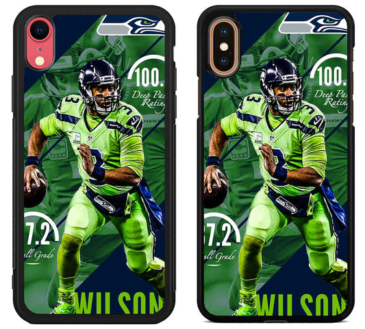 Russell Wilson Seattle Seahawks Wallpaper iPhone X | Xs | Xr | Xs Max Case