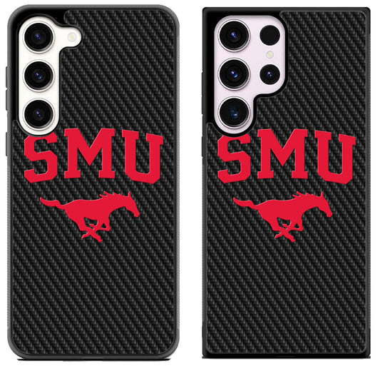 SMU Mustangs Black Carbon Samsung Galaxy S23 | S23+ | S23 Ultra Case