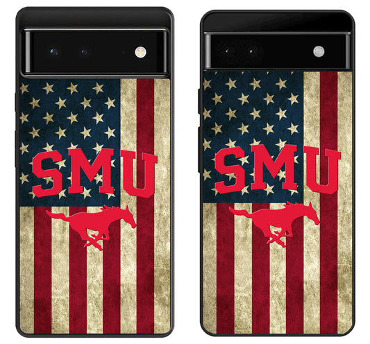 SMU Mustangs Flag Logo Google Pixel 6 | 6A | 6 Pro Case