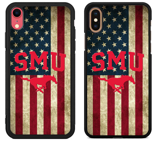 SMU Mustangs Flag Logo iPhone X | Xs | Xr | Xs Max Case