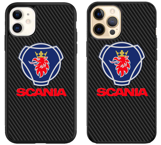 Scania Logo Black Carbon iPhone 12 | 12 Mini | 12 Pro | 12 Pro Max Case