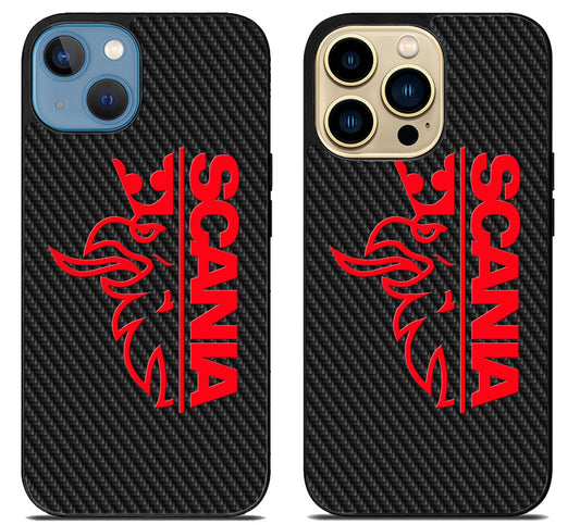 Scania Red Carbon iPhone 14 | 14 Plus | 14 Pro | 14 Pro Max Case