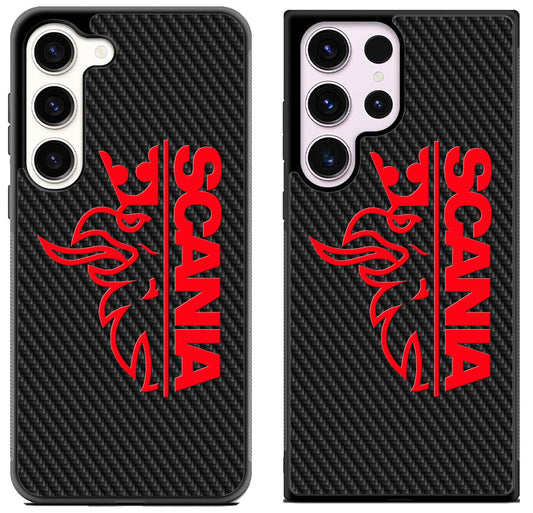 Scania Red Logo Carbon Samsung Galaxy S23 | S23+ | S23 Ultra Case