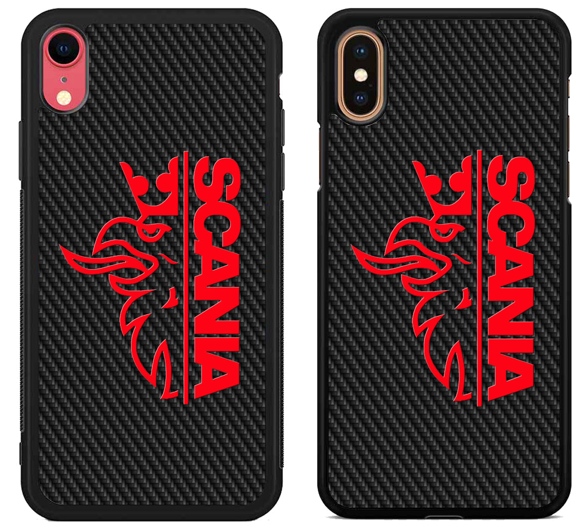 Scania Red Logo Carbon iPhone X | Xs | Xr | Xs Max Case