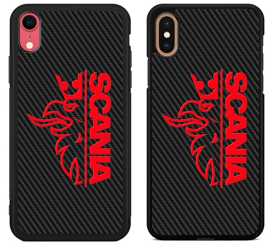 Scania Red Logo Carbon iPhone X | Xs | Xr | Xs Max Case