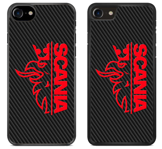 Scania Red Logo Carbon iPhone SE 2020 | iPhone SE 2022 Case