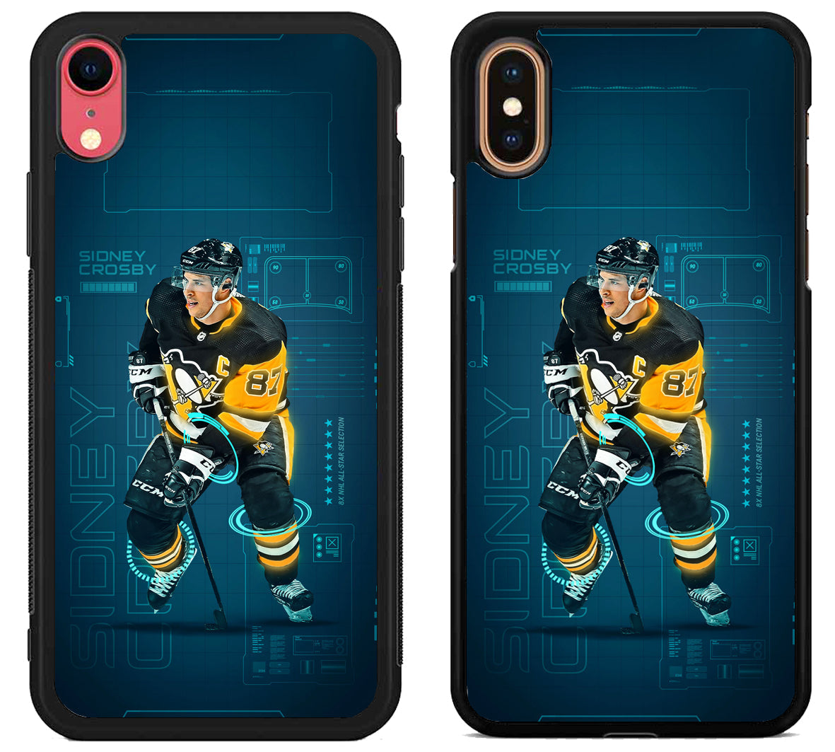 Sidney Crosby Pittsburgh Penguins Background iPhone X | Xs | Xr | Xs Max Case