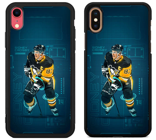 Sidney Crosby Pittsburgh Penguins Background iPhone X | Xs | Xr | Xs Max Case