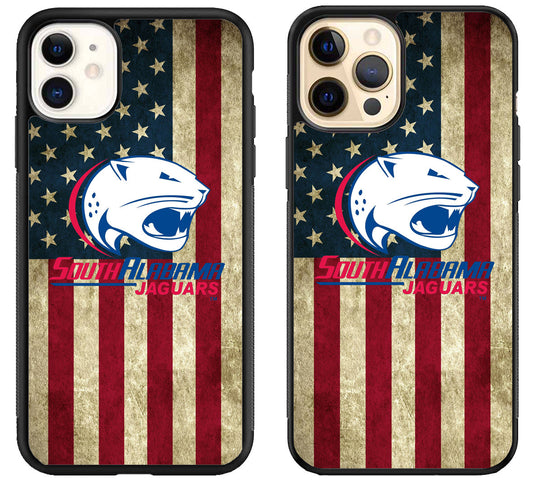 South Alabama Jaguar Flag iPhone 12 | 12 Mini | 12 Pro | 12 Pro Max Case