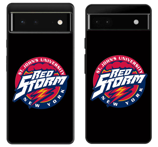 St John's Red Storm Black Google Pixel 6 | 6A | 6 Pro Case