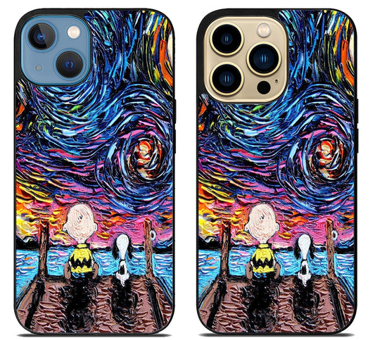Starry Night snoopy iPhone 14 | 14 Plus | 14 Pro | 14 Pro Max Case