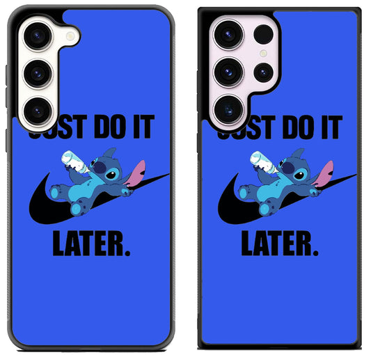 Stitch Just Do it Later Blue Samsung Galaxy S23 | S23+ | S23 Ultra Case