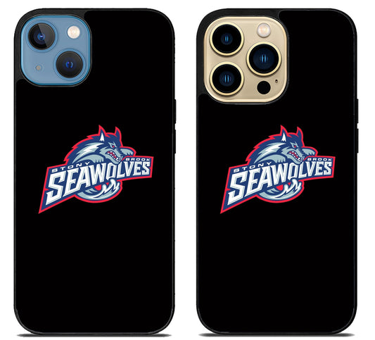 Stony Brook Seawolves Black iPhone 14 | 14 Plus | 14 Pro | 14 Pro Max Case