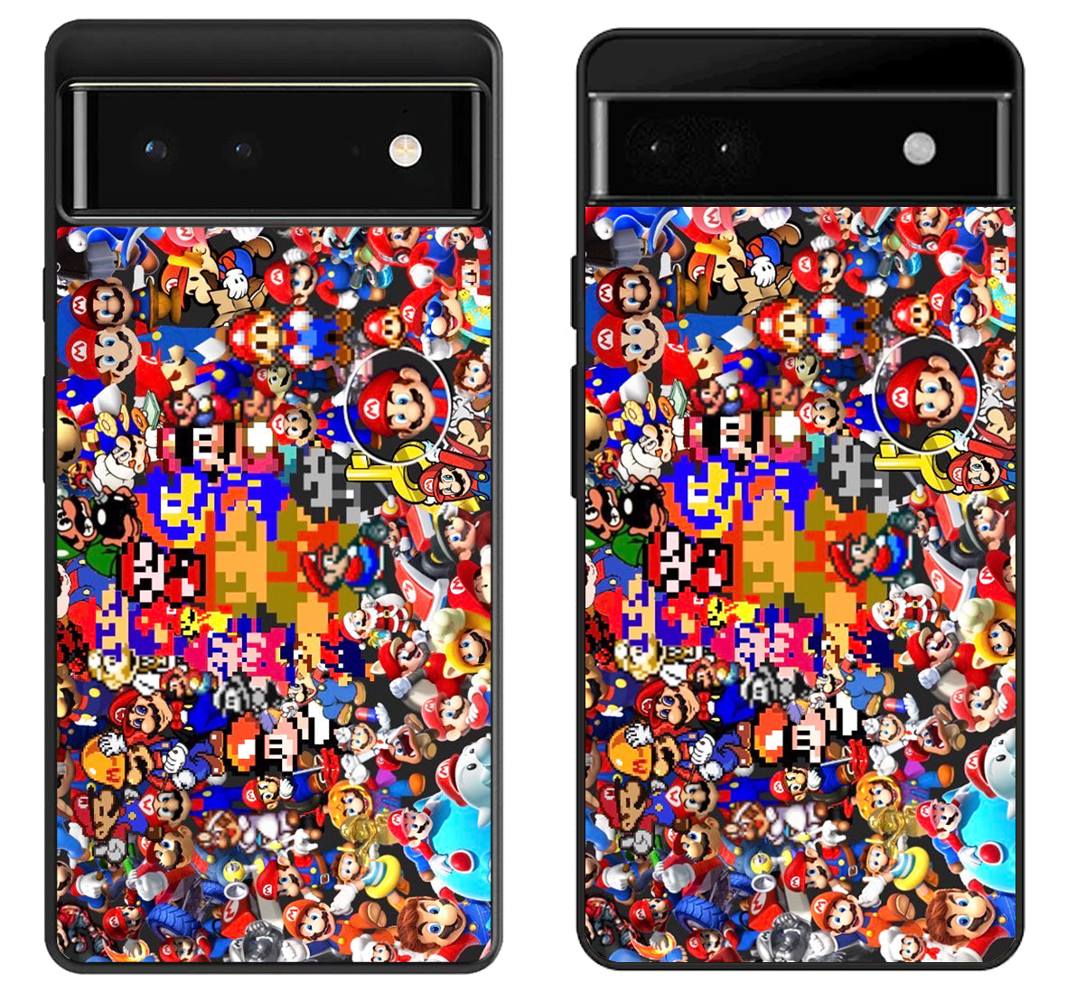 Super Mario Collage Google Pixel 6 | 6A | 6 Pro Case