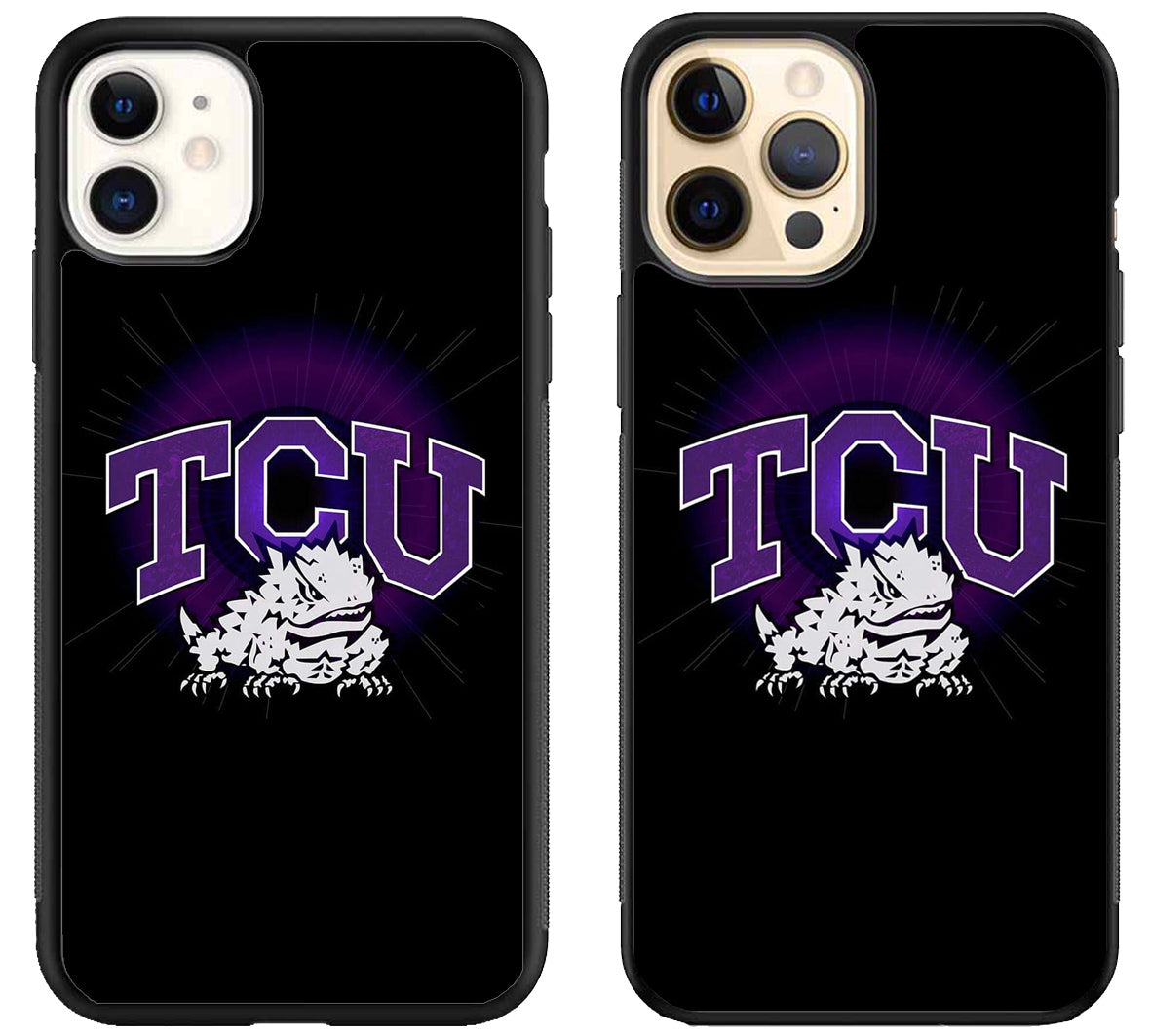 TCU Horned Frogs Black iPhone 12 | 12 Mini | 12 Pro | 12 Pro Max Case