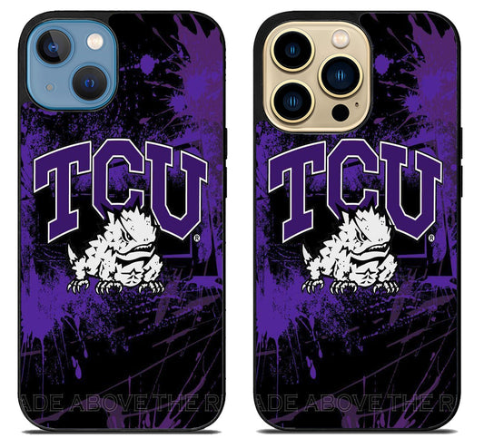 TCU Horned Frogs Cover iPhone 14 | 14 Plus | 14 Pro | 14 Pro Max Case