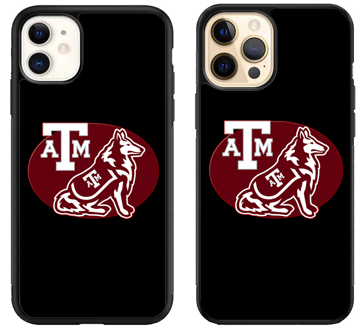 Texas A&M Aggies Black iPhone 12 | 12 Mini | 12 Pro | 12 Pro Max Case