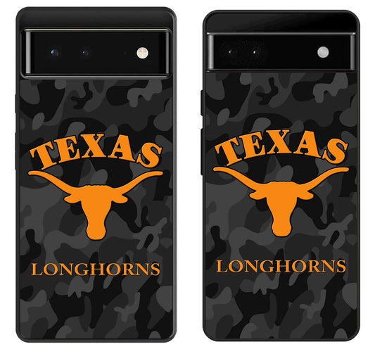 Texas Longhorns Black Camo Google Pixel 6 | 6A | 6 Pro Case