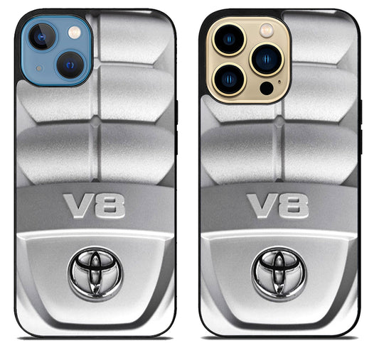 Toyota Engine V8 Silver iPhone 14 | 14 Plus | 14 Pro | 14 Pro Max Case