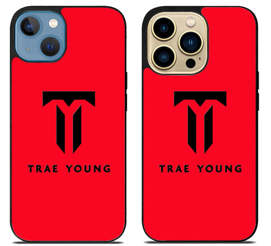 Trae Young Logo Black Red iPhone 14 | 14 Plus | 14 Pro | 14 Pro Max Case