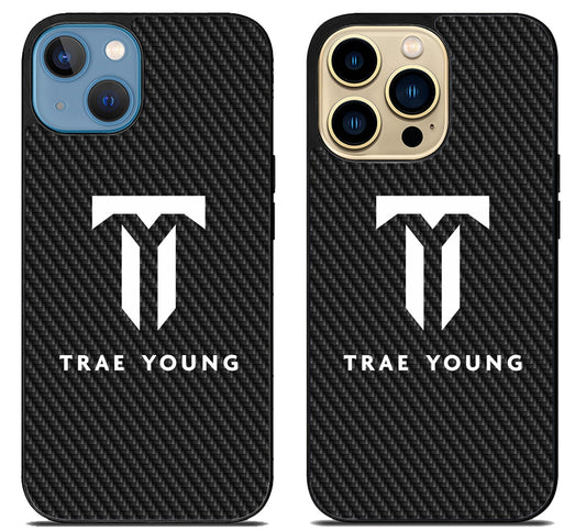 Trae Young Logo Carbon iPhone 14 | 14 Plus | 14 Pro | 14 Pro Max Case