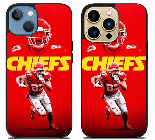 Travis kelce Kc Chiefs Background iPhone 14 | 14 Plus | 14 Pro | 14 Pro Max Case