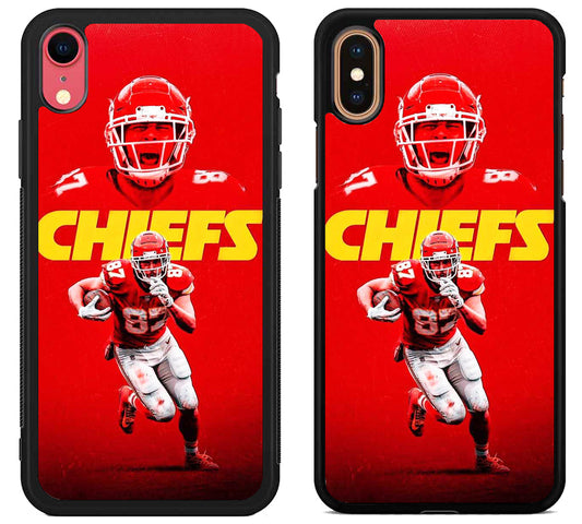 Travis kelce Kansas City Chiefs Background iPhone X | Xs | Xr | Xs Max Case