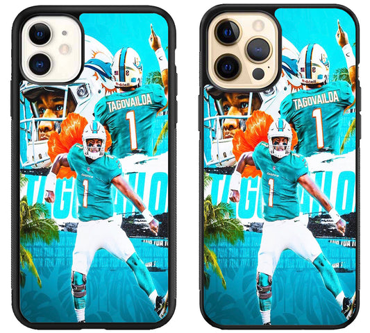 Tua Tagovailoa Miami Dolphins Collage iPhone 12 | 12 Mini | 12 Pro | 12 Pro Max Case