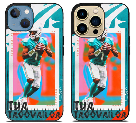 Tua Tagovailoa Miami Dolphins Style iPhone 14 | 14 Plus | 14 Pro | 14 Pro Max Case
