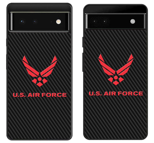 US Air Force Logo Carbon Google Pixel 6 | 6A | 6 Pro Case