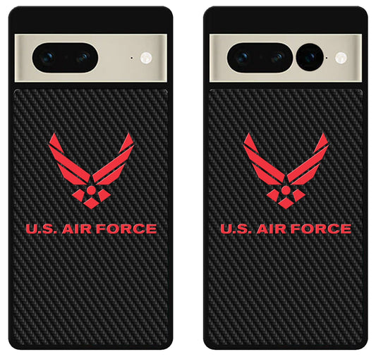 US Air Force Logo Carbon Google Pixel 7 | 7 Pro Case