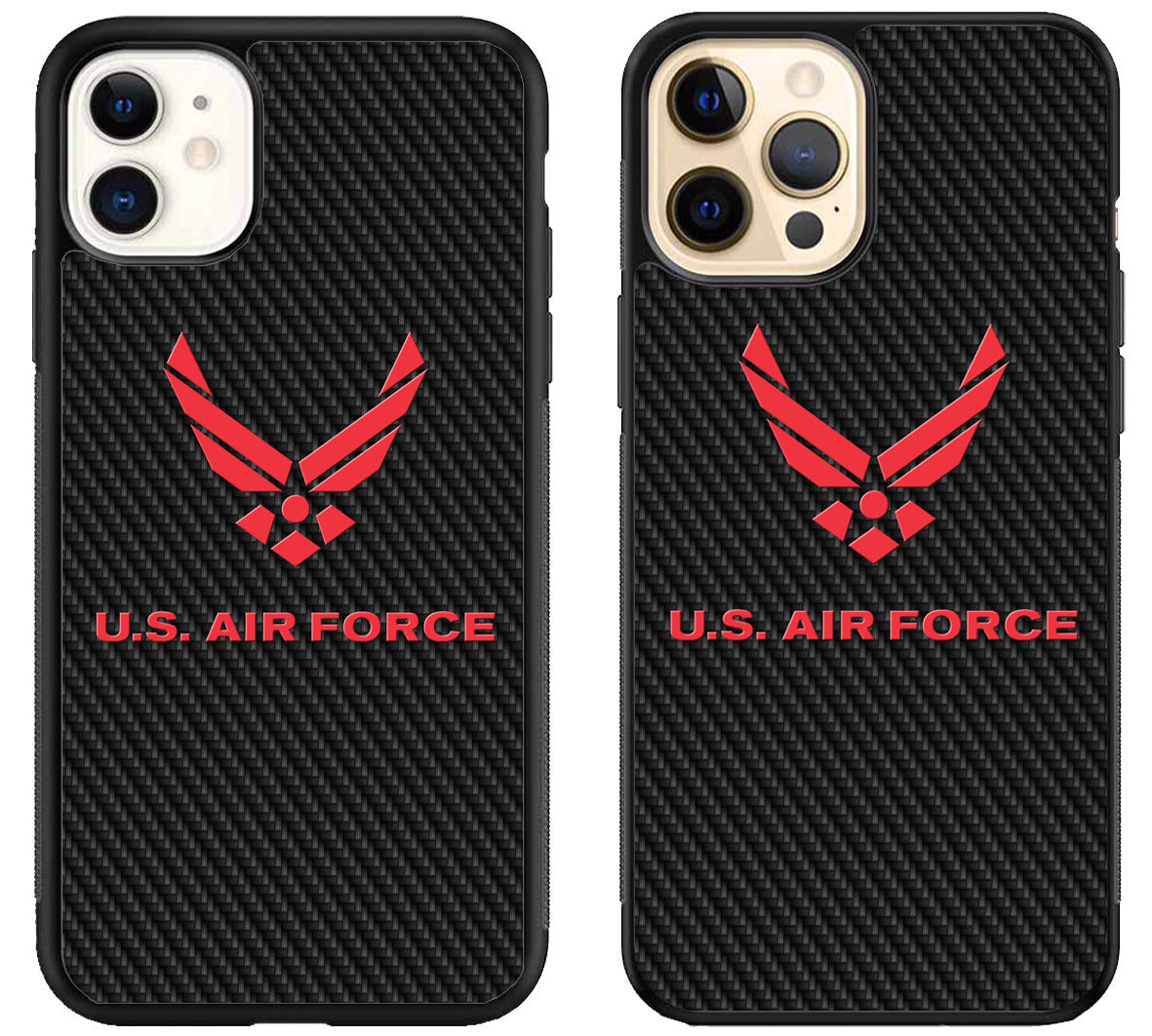 US Air Force Logo Carbon iPhone 12 | 12 Mini | 12 Pro | 12 Pro Max Case