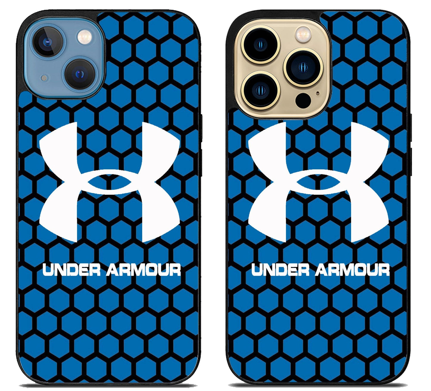 Under Armour Blue Hexagon iPhone 14 | 14 Plus | 14 Pro | 14 Pro Max Case