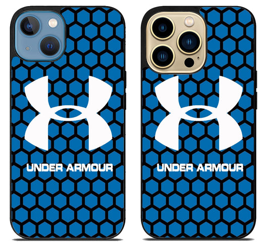 Under Armour Blue Hexagon iPhone 14 | 14 Plus | 14 Pro | 14 Pro Max Case