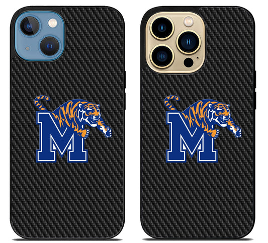 University Memphis Tigers Carbon iPhone 14 | 14 Plus | 14 Pro | 14 Pro Max Case