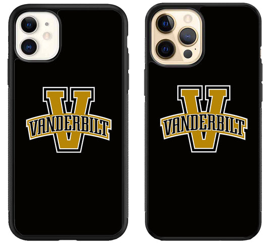 Vanderbilt Commodores Black iPhone 12 | 12 Mini | 12 Pro | 12 Pro Max Case