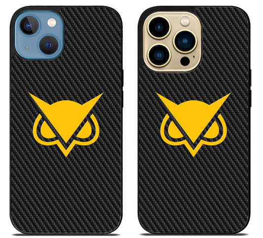 Vanoss Logo Golden Carbon iPhone 14 | 14 Plus | 14 Pro | 14 Pro Max Case