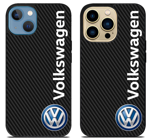 Volkswagen Logo Carbon iPhone 14 | 14 Plus | 14 Pro | 14 Pro Max Case