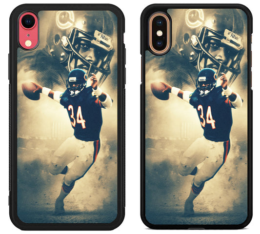 Walter Payton Chicago Bears Background iPhone X | Xs | Xr | Xs Max Case