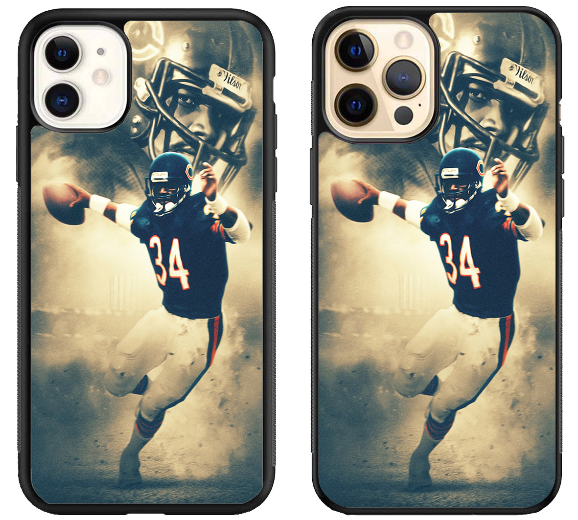 Walter Payton Chicago Bears Background iPhone 12 | 12 Mini | 12 Pro | 12 Pro Max Case