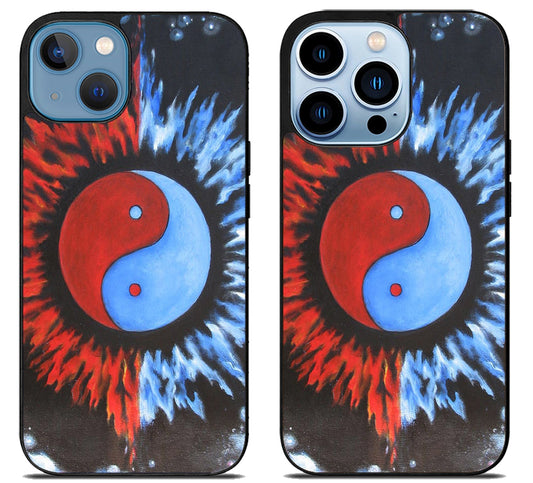 Yin Yang Sun And Moon Painted iPhone 13 | 13 Mini | 13 Pro | 13 Pro Max Case