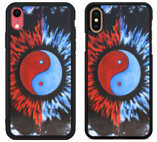 Yin Yang Sun And Moon Painted iPhone X | Xs | Xr | Xs Max Case