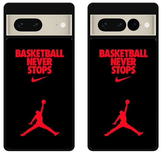 Air Jordan Basketball Never stops Wallpaper Google Pixel 7 | 7 Pro Case