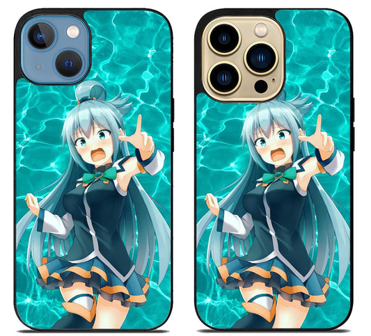 Aqua konosuba Anime iPhone 14 | 14 Plus | 14 Pro | 14 Pro Max Case