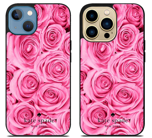 Kate Spade Pink Rose iPhone 14 | 14 Plus | 14 Pro | 14 Pro Max Case